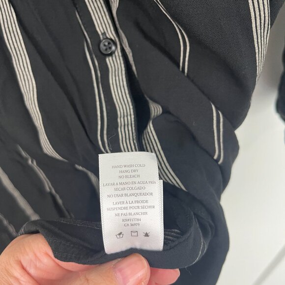 Rails Medium Black, Cream Stephanie Striped Shirt Dress - Picture 13 of 15